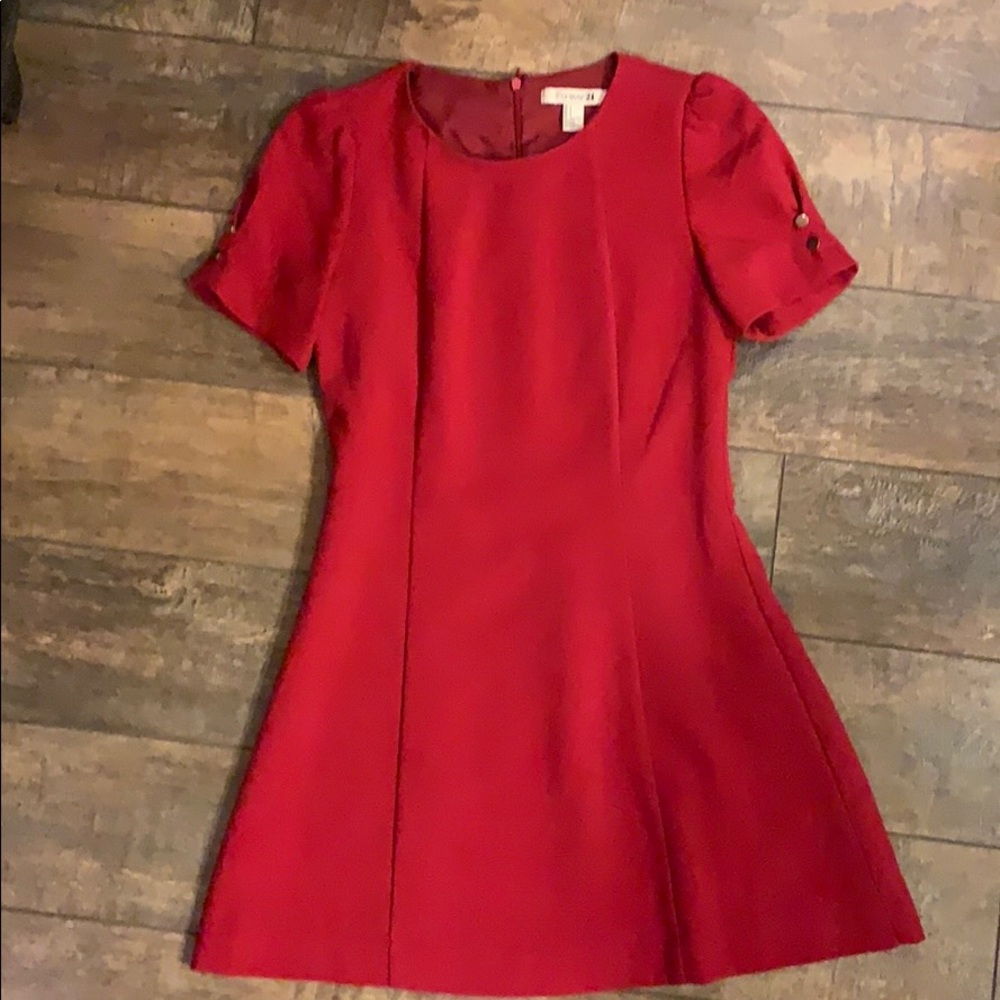 Holiday red mini dress